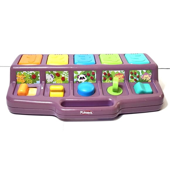 Playskool Vintage 1995 Poppin' Pals Pop Up Jungle Animals Activity Toy Purple - Picture 1 of 11